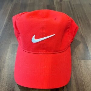 Red and White Nike Dri-Fit hat